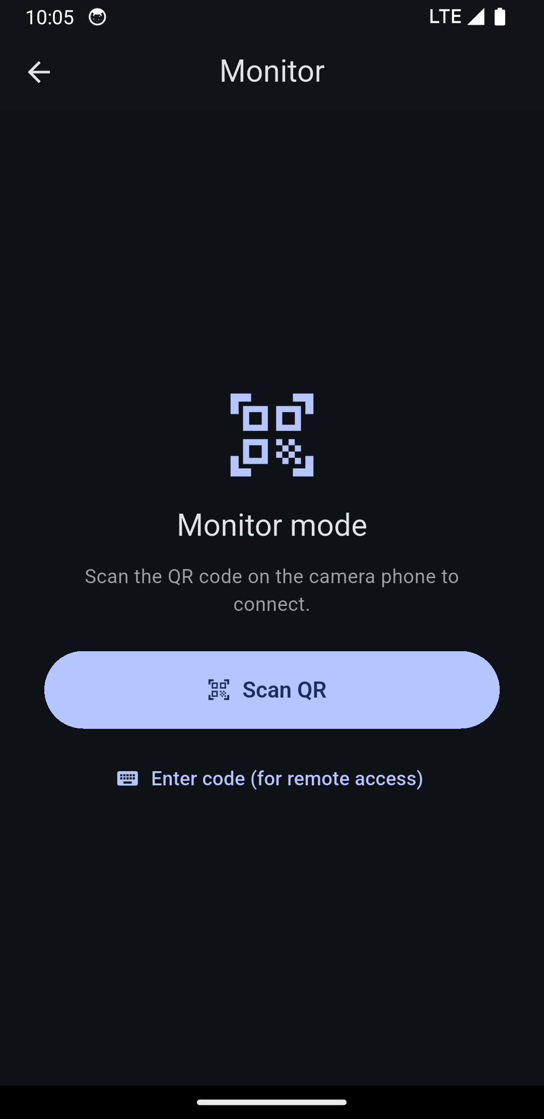 Parent monitor screen